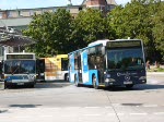 Wg.739 vom Typ MB Citaro mit Lbecker Nachrichten Werbung auf der Linie 7 zum Oberbssauer Weg, Wg.720 vom Typ MB O405N2 mit Werbung fr den Hochschulstadtteil auf der Linie 12 nach Schlutup, Wg.755 vom Typ MB Citaro mit Stadtwerke Werbung auf der Linie 21 zum Gleisdreieck, Wg.408 vom Typ MB Citaro G (Facelift) auf der Linie 9 zum Universittsklinikum und Wg.714 vom Typ MB O405N2 mit Polstermbel Werbung am Zob Lbeck.