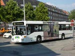 Wg.716 vom Typ MB O405N1 der KVG mit einen Verkehrsmittelwerbung Traficboard auf der Linie 1001 nach Duhnen am Bf.Cuxhaven.