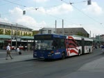 Wg.4610 vom Typ MB O405GN2 der BSAG mit Werbung fr Waterfront auf der Linie 27 zur Huckelriede beim verlassen des Hbf Bremen.