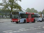 Wg.8129 vom Typ MB O405N2 war mal als Wagen 1728 bei der HHA was man auch noch am Typischen Motorsound der HHA N2er hren kann. Hier auf der Linie 116 nach U.Billstedt kurz nach dem Busbahnhof Wandsbek Markt.